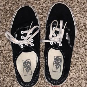 Woman’s black vans